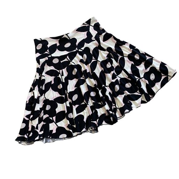 Karen Kane Drop Waist Skirt Size Large Pink/Black Floral - Picture 1 of 4